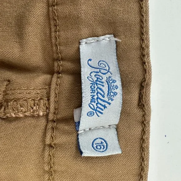 Royalty For me Skinny Women's size 16 Beige tan Denim Jeans - Picture 3 of 5